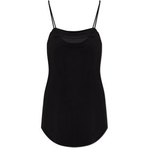 Balmain Mouwloze top , Black , Dames , Maat: S