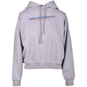Diesel, Dames, Sweatshirts & Hoodies, Grijs, Maat: S Katoen,