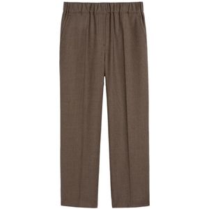Weekend Max Mara, Dames, Broeken, Bruin, Maat: XS Wol,