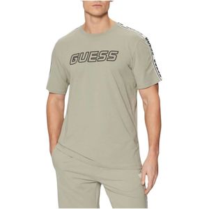 Guess, Heren, Tops, Groen, Maat: M Katoen,