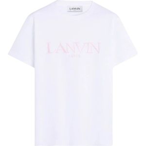 Lanvin, Dames, Tops, Wit, Maat: S Katoen,