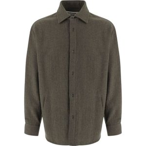 Darkpark, Heren, Overhemden, Groen, Maat: M Wol,