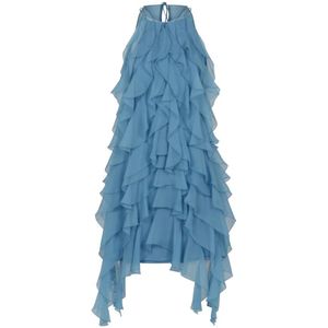 Alberta Ferretti, Dames, Jurken, Blauw, Maat: XS