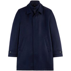Fay, Heren, Mantels, Blauw, Maat: XL Wol,