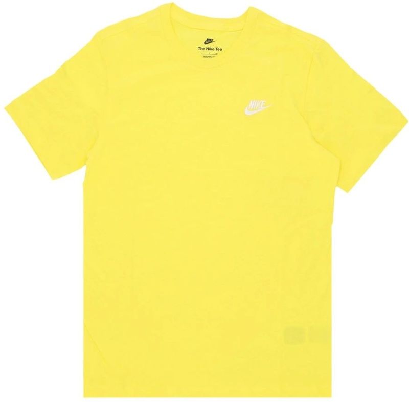 Nike - Club Tee Opti Yellow - T-shirt - Geel - 100% Katoen