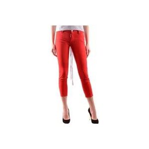 Dsquared2 Stijlvolle Cropped Jeans voor Vrouwen , Red , Dames , Maat: S