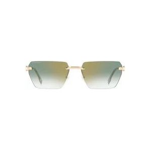 Dsquared2 Moderne casual zonnebril met groene verloopglazen , Yellow , Heren , Maat: 58 MM