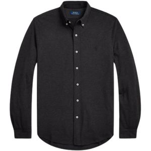 Polo Ralph Lauren, Heren, Overhemden, Zwart, Maat: 2XL Katoen,