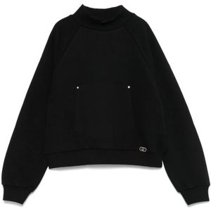 Liu Jo, Dames, Sweatshirts & Hoodies, Zwart, Maat: XS