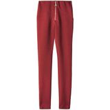 Patrizia Pepe - Slim Fit Broek - Rood - Dames - Katoen - Met Ritsdetail