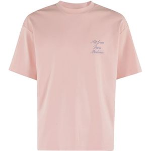 Drole de Monsieur, Heren, Tops, Roze, Maat: L Katoen,