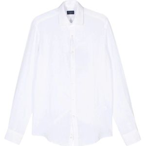 Paul & Shark, Heren, Overhemden, Wit, Maat: L Linnen,