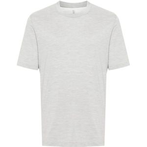 Brunello Cucinelli, Heren, Tops, Grijs, Maat: 2XL Leer,