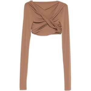 Rick Owens, Dames, Tops, Bruin, Maat: XS Katoen,