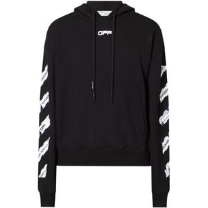 Off White, Heren, Sweatshirts & Hoodies, Zwart, Maat: L