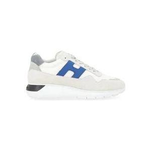 Hogan Interactive³ Sneaker in wit en blauw suède , White , Heren , Maat: 40 1/2 EU