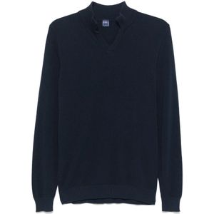 Fedeli, Heren, Truien, Blauw, Maat: L Katoen,