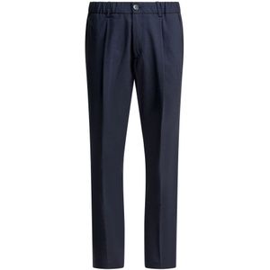 Herno, Heren, Broeken, Blauw, Maat: S Wol,