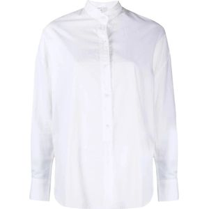 Vince, Dames, Blouses & Shirts, Wit, Maat: L Katoen,