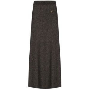 Ganni, Dames, Rokken, Grijs, Maat: M Katoen,