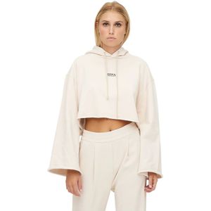 Erika Cavallini, Dames, Sweatshirts & Hoodies, Beige, Maat: S Katoen,