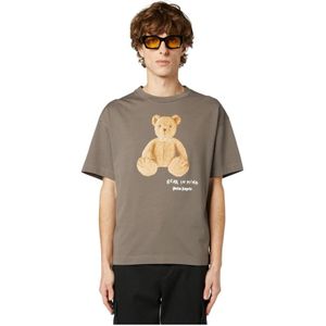 Palm Angels, Heren, Tops, Grijs, Maat: M Katoen,