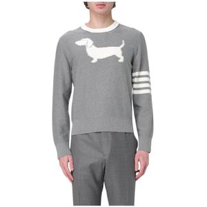 Thom Browne, Heren, Truien, Grijs, Maat: L