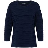 Rabe - Shirt - Marine - Driekwart Mouw - Normale Pasvorm