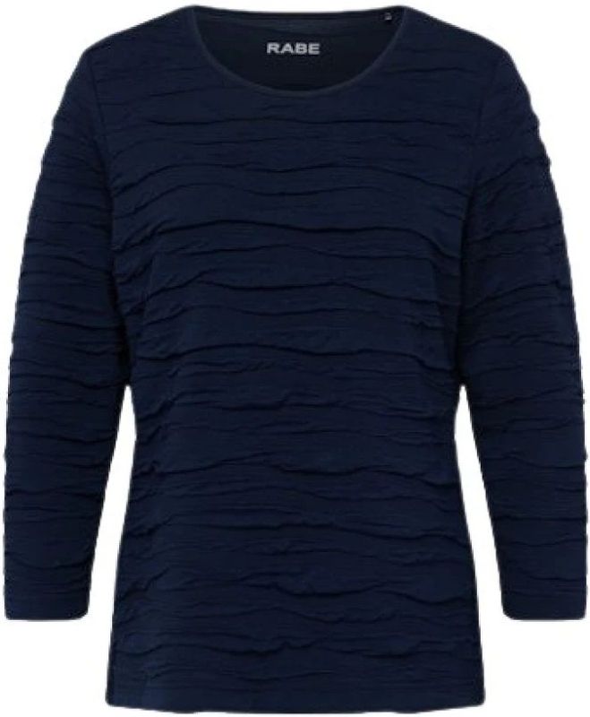Rabe - Shirt - Marine - Driekwart Mouw - Normale Pasvorm