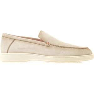 Santoni Elegante Suede Loafers , Beige , Heren , Maat: 40 EU