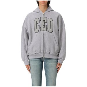 Balenciaga, Dames, Sweatshirts & Hoodies, Grijs, Maat: XS