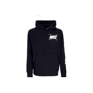 Nike Zwarte Streetwear Hoodie , Black , Heren , Maat: L