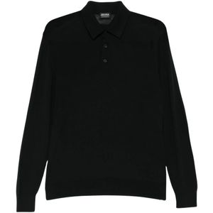 Zegna, Heren, Truien, Zwart, Maat: XL Wol,