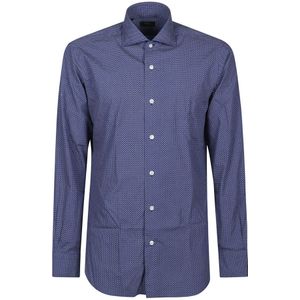 Barba Napoli, Heren, Overhemden, Blauw, Maat: 2XL Katoen,