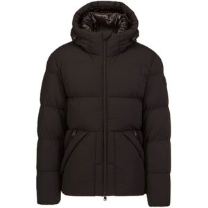 Woolrich Zwarte Elastische Nylon Supreme Jas , Black , Heren , Maat: M