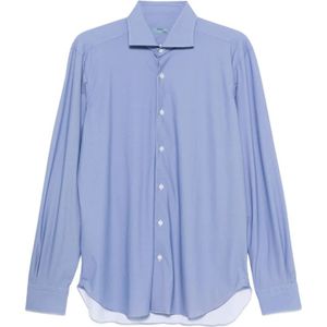 Barba, Heren, Overhemden, Blauw, Maat: L