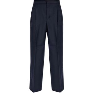 Ami Paris, Heren, Broeken, Blauw, Maat: 2XS Wol,