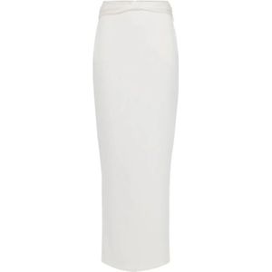Elisabetta Franchi, Dames, Rokken, Wit, Maat: L Satijn,
