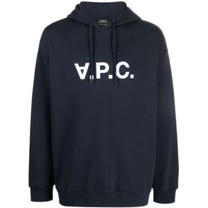 A.p.c. - Milo Hoodie - Donkerblauwe Truien - 100% Katoen