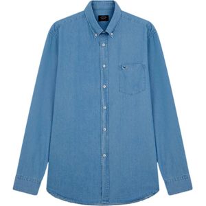 Paul & Shark, Heren, Overhemden, Blauw, Maat: XL Katoen,