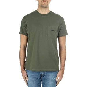 Woolrich, Heren, Tops, Groen, Maat: M Katoen,