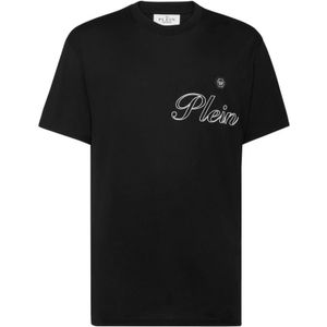 Philipp Plein, Heren, Tops, Zwart, Maat: XL Katoen,