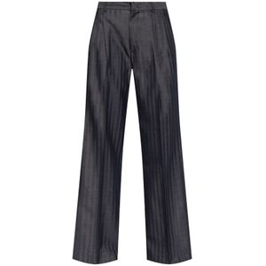 Etro, Dames, Broeken, Blauw, Maat: S Katoen,