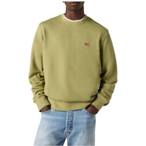 Levi's - Sweatshirt - Olijfgroen - Katoen