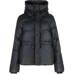 Canada Goose, Dames, Jassen, Zwart, Maat: M Leer,