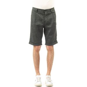 Mason's, Heren, Korte broeken, Groen, Maat: L Linnen,