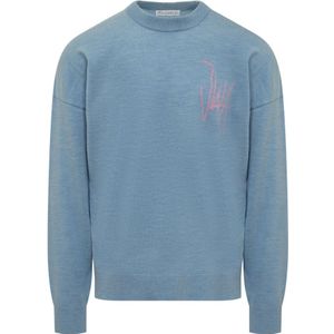 JW Anderson, Heren, Truien, Blauw, Maat: S Wol,