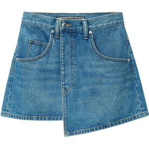 Alexander Wang, Dames, Rokken, Blauw, Maat: W26 Denim,