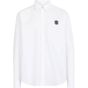 Roberto Cavalli, Heren, Overhemden, Wit, Maat: 2XL Katoen,
