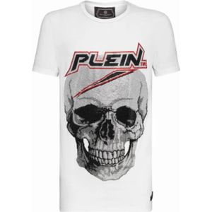 Philipp Plein, Heren, Tops, Wit, Maat: S Katoen,